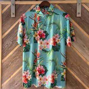 Bad Birdie Tropical Floral Men's Polo